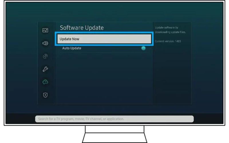 Cập nhật phiên bản mới nhất để khắc phục các lỗi thường gặp ở tivi Samsung
